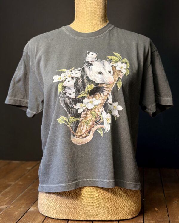 Opossums in the Dogwood Classic Crop Tee