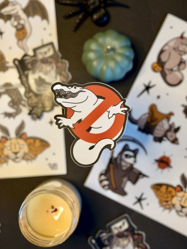 Ghostbuster Gator Sticker